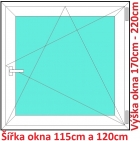 Plastov okna OS SOFT rka 115 a 120cm x vka 170-220cm